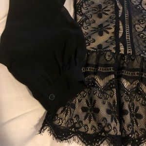 ADORABLE lace shirt with zipper back!